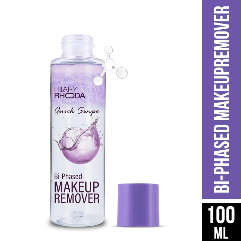 Hilary Rhoda Quick Swipe Bi-Phased Makeup Remover | Removes Waterproof Makeup | With Aloe Vera & Witch Hazel Extract | Water + Oil Formula | 100ml thumbnail 2